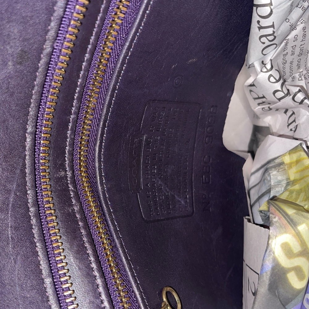 Vintage Coach Tribeca bag // eggplant purple // RARE - Picture 6 of 9
